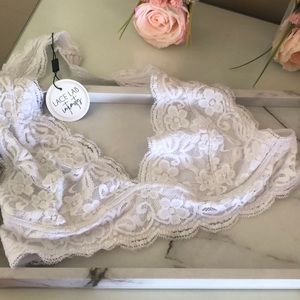 White lace bralette!